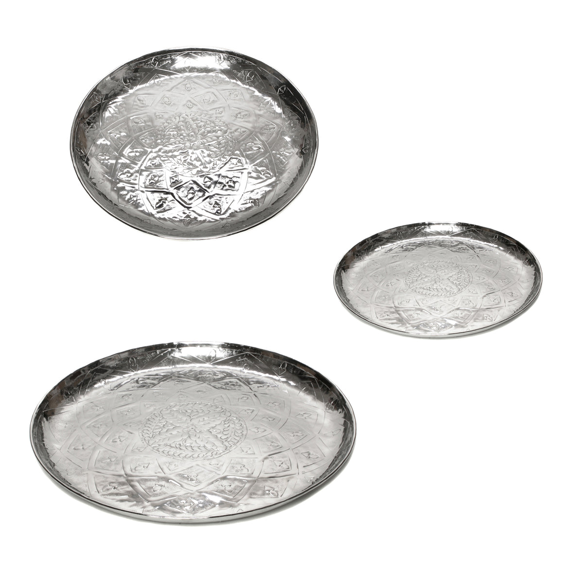 Tablett Aluminium–Rund-Orient