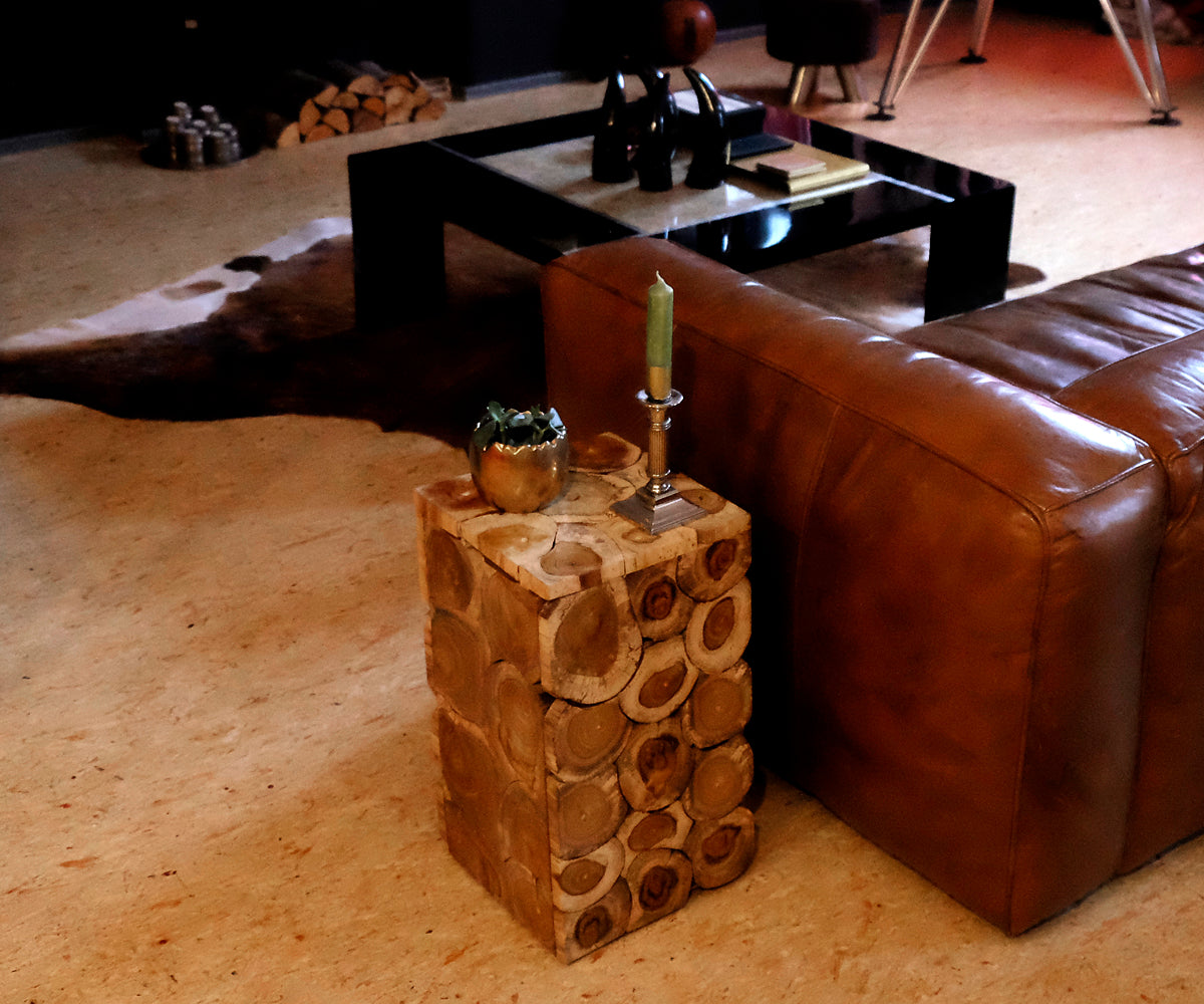 Beistelltisch Teakholz – 50x29x29 cm