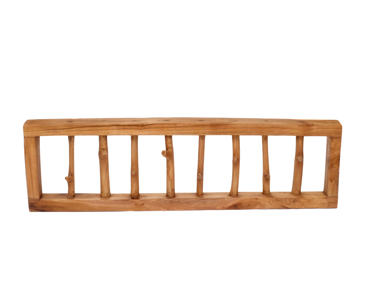Teakholz Garderobe – 8 Haken