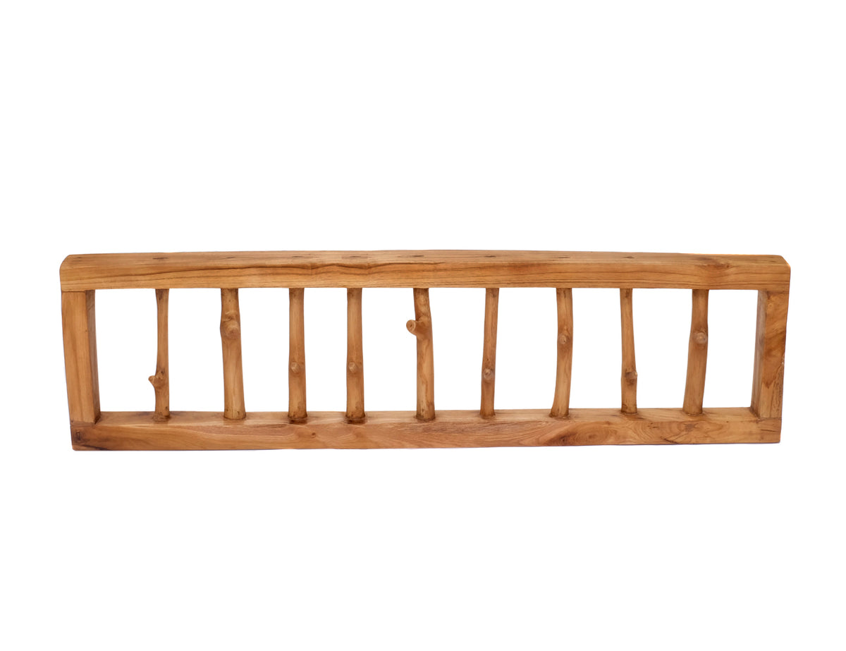 Teakholz Garderobe – 9 Haken