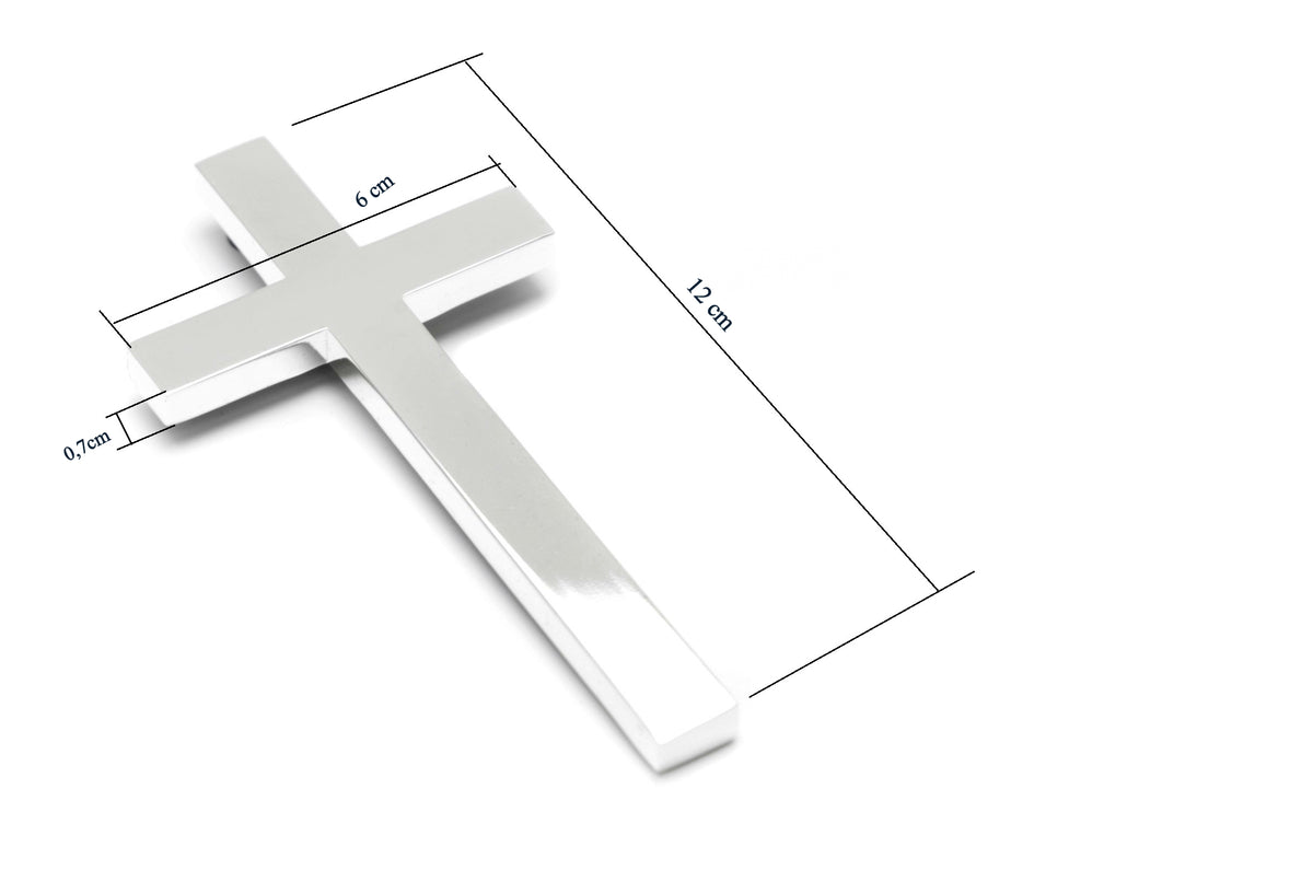 Wandkreuz versilbert + Gravur – Ansicht 4
