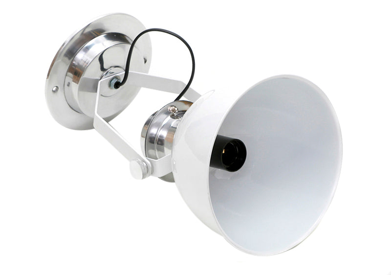 Wandlampe Metall Schwarz Weiß – Weiß