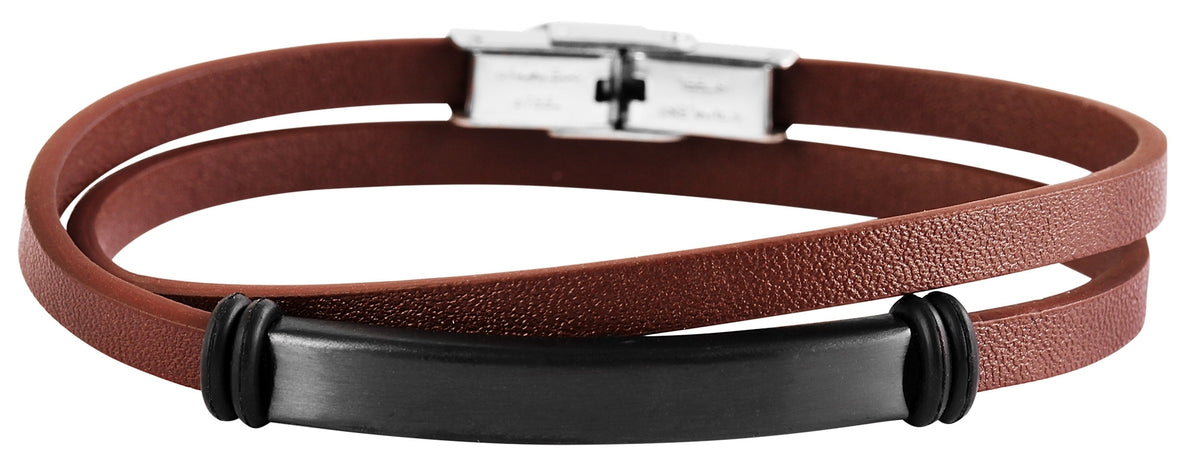 Edelstahl Armband mit Gravur – Ohne Gravur, Wickelarmband, Modell 4
