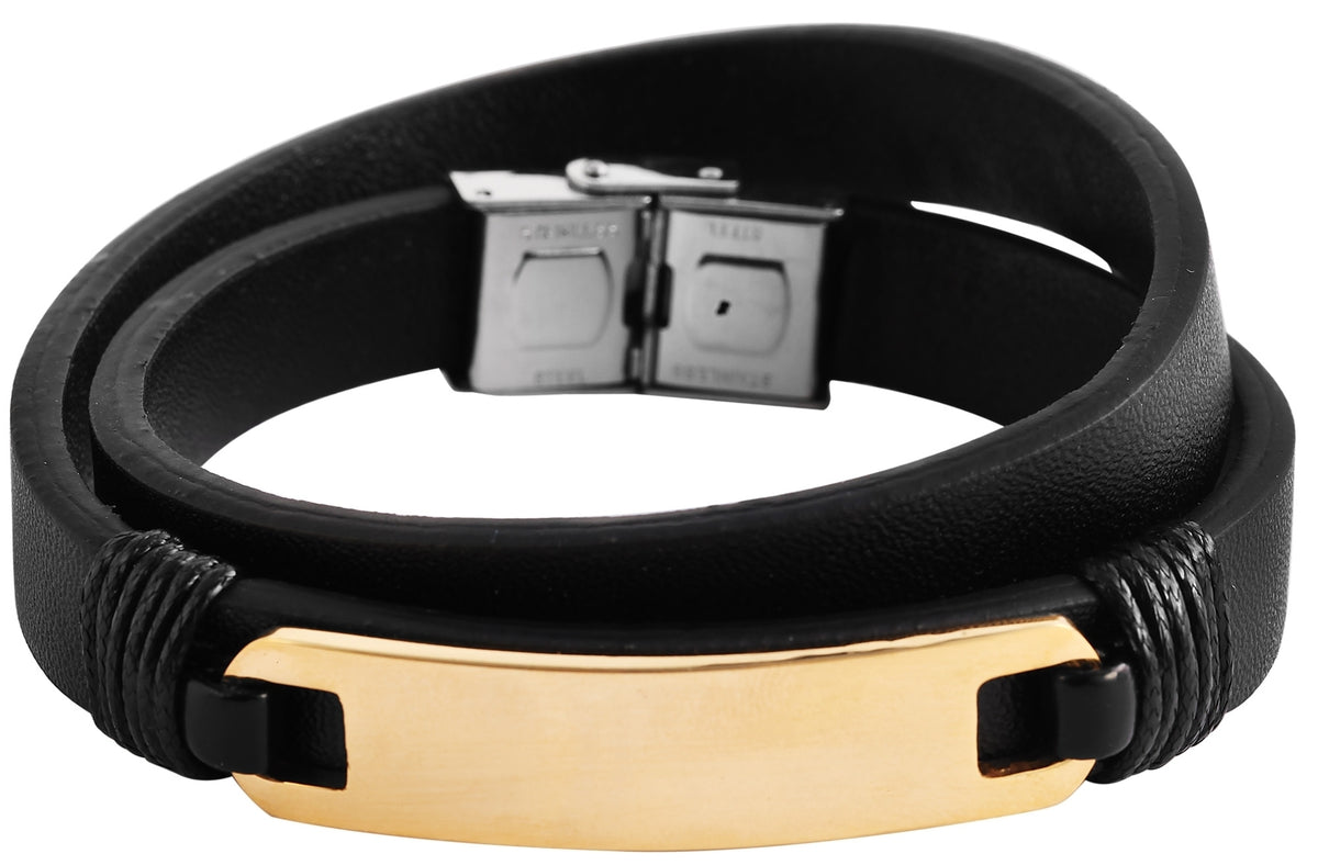 Edelstahl Armband mit Gravur – Ohne Gravur, Wickelarmband, Modell 3