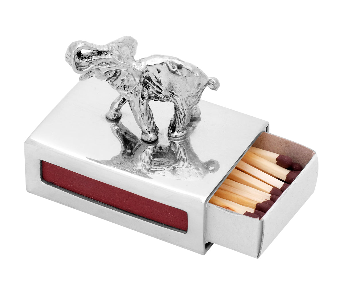 Streichholzschachtel Metall – Klein, Ohne Gravur, Elefant