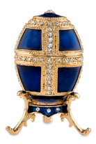 Schmuckei Emaille vergoldet – Blau, S