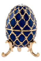 Schmuckei Emaille vergoldet – Blau, XL