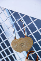 Liebesschloss Herz Gold – Detailansicht