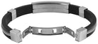 Edelstahl Armband mit Gravur – Ohne Gravur, Kautschuk, Modell 8