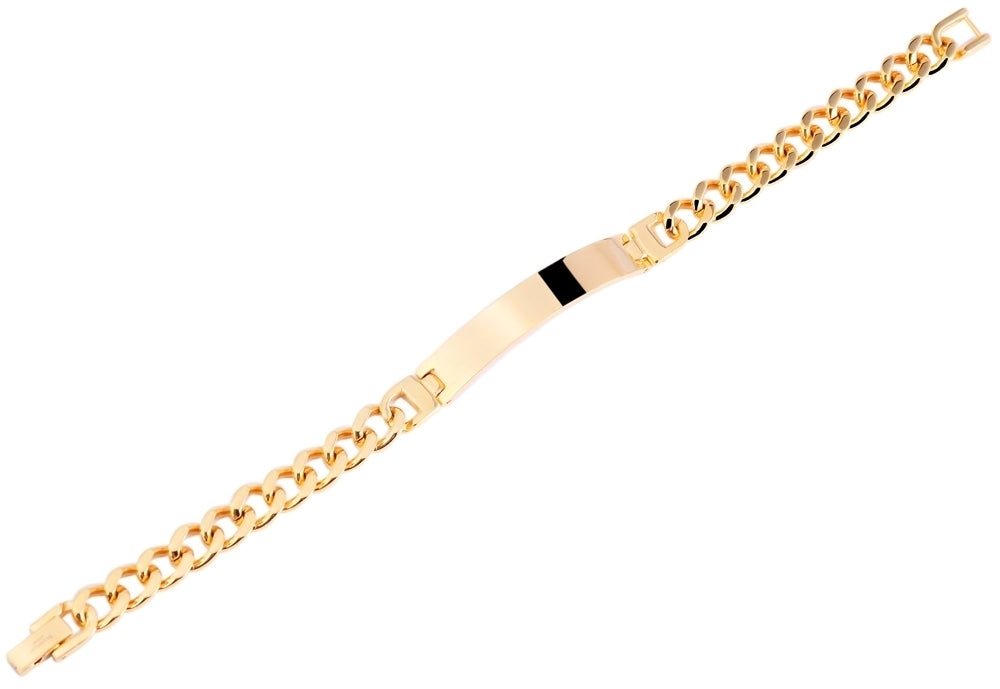 Edelstahl Armband mit Gravur – Ohne Gravur, Panzerkette, Modell 6
