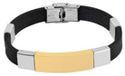 Edelstahl Armband mit Gravur – Ohne Gravur, Kautschuk, Modell 3
