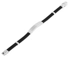 Edelstahl Armband mit Gravur – Ohne Gravur, Kautschuk, Modell 5
