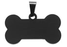 Hundemarke mit Gravur – Schwarz, Ohne Gravur