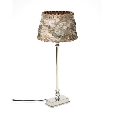 Design Tischlampe mit Lampenschirm Birke Natur erleben