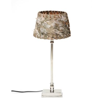 Design Tischlampe mit Lampenschirm Birke Natur erleben