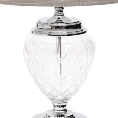 Tischlampe Metall mit geschliffenem Glas Eleganz trifft Romantik
