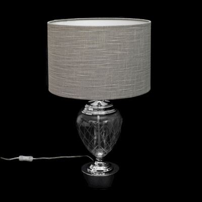 Tischlampe Metall mit geschliffenem Glas Eleganz trifft Romantik
