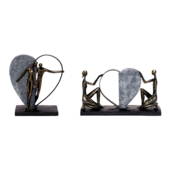 Herz Skulptur Polyresin Dekofigur Herzklopfen