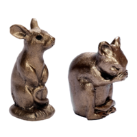 Dekofigur Maus Kleine Bronze Skulptur Mäuschen 1