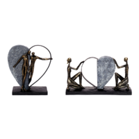 Herz Skulptur Polyresin Dekofigur Herzklopfen 1