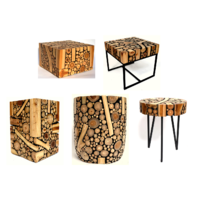 Baumscheibentisch  Nachhaltige Möbel aus Mischholz 1