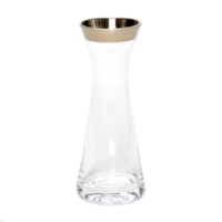 Kristallglas Karaffe Dekanter Kristallglas mit Platinrand 1
