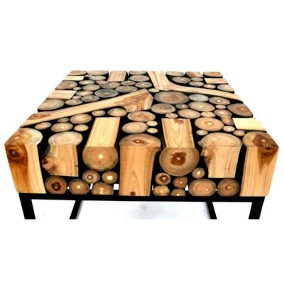 Baumscheibentisch  Nachhaltige Möbel aus Mischholz
