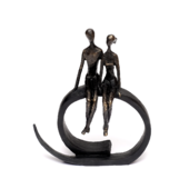 Skulpturen-Paar Dekofigur Freundschaft 1