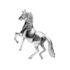 Dekofigur Silber Pferd Schönheit geformt zu einer Figur