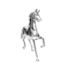 Dekofigur Silber Pferd Schönheit geformt zu einer Figur